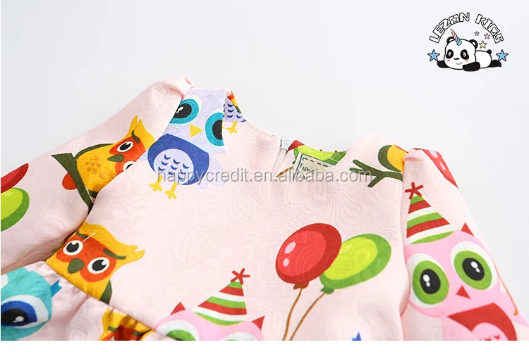 LEZONKIDS - Vestido impresso por atacado para meninas, vestido de aniversário, vestido de princesa para 2-12 anos, cor-de-rosa, fabricado na China
